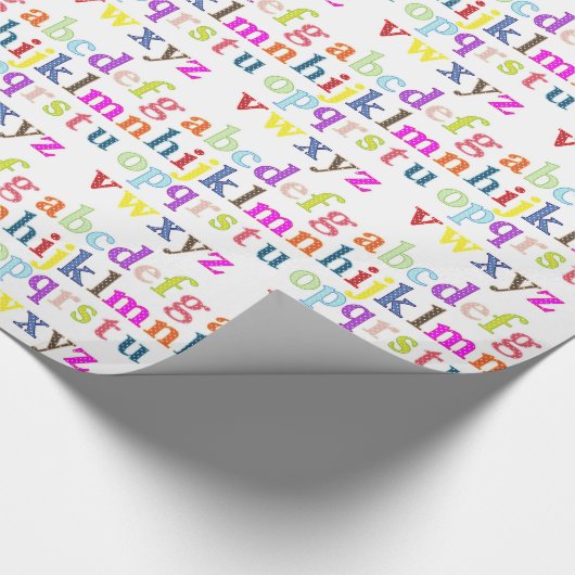 Alphabet Gift Wrap Geschenkpapier (Ecke)