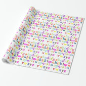 Alphabet Gift Wrap Geschenkpapier (Ungerollt)