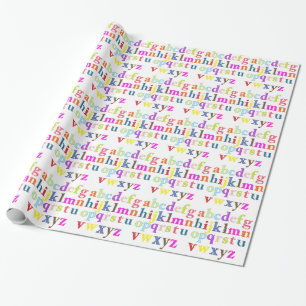 Alphabet Gift Wrap Geschenkpapier