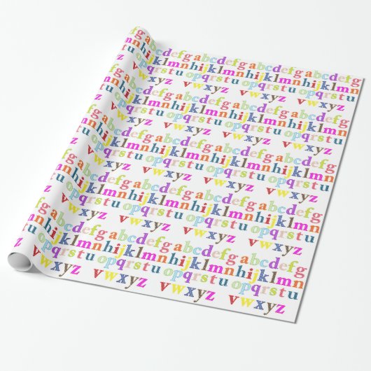 Alphabet Gift Wrap Geschenkpapier (Ungerollt)