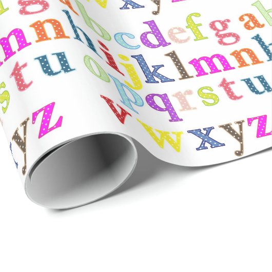 Alphabet Gift Wrap Geschenkpapier (Rolleneckpunkt)