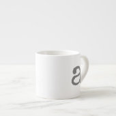 Alphabet Gifting Small Monogram Espresso Tasse (Vorderseite Rechts)