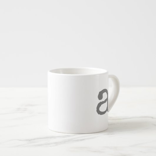 Alphabet Gifting Small Monogram Espresso Tasse (Vorderseite Rechts)