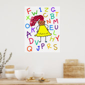 Alphabet Girl Poster (Küche)