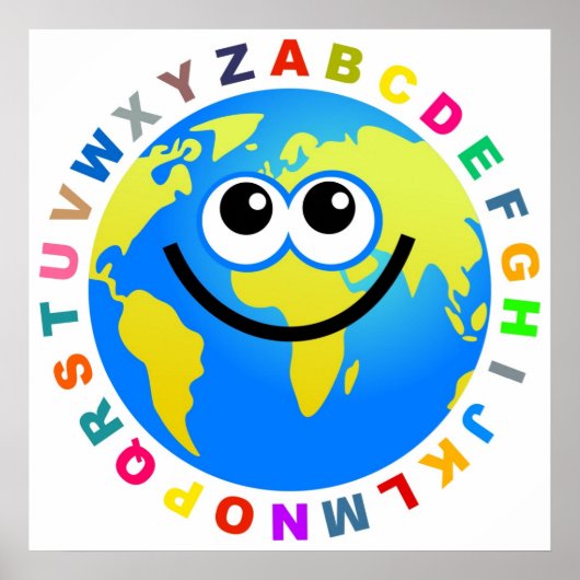 Alphabet Globe Poster (Vorne)