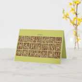 Alphabet Grußkarte Karte (Gelbe Blume)