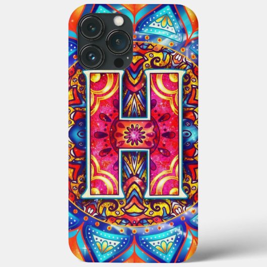 Alphabet H mandala Case-Mate iPhone Hülle (Rückseite)