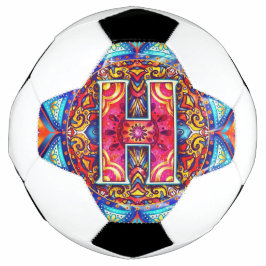 Alphabet H mandala Fußball