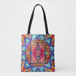 Alphabet H mandala Tasche