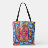Alphabet H mandala Tasche (Rückseite)