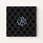 Alphabet H Monogram Handwriting Notizblock (Rückseite)