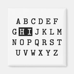 Alphabet hallo magnet