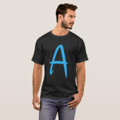 Alphabet Handgeschriebener Brief A T-Shirt (Vorne ganz)