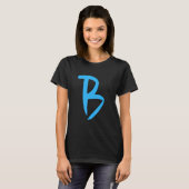 Alphabet Handgeschriebener Brief B T-Shirt (Vorne ganz)