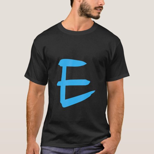 Alphabet Handgeschriebener Brief E T-Shirt (Vorderseite)