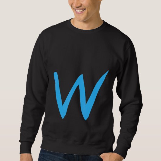 Alphabet Handgeschriebener Brief W Sweatshirt (Vorderseite)