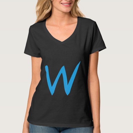 Alphabet Handgeschriebener Brief W T-Shirt (Vorderseite)