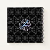 Alphabet-Handschrift für Monogramme Notizblock (Rückseite)