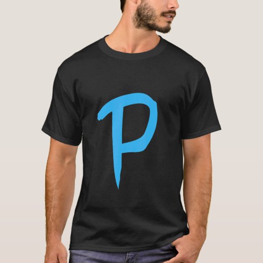 Alphabet Handwritten Letter P T-Shirt (Vorderseite)