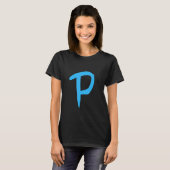 Alphabet Handwritten Letter P T-Shirt (Vorne ganz)