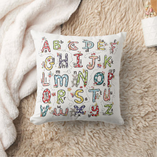 Alphabet Hasen, Schmetterlinge, Feen & Blumen  Kissen