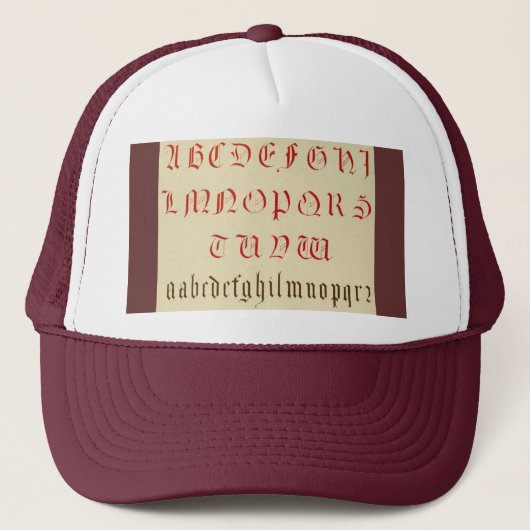 Alphabet Hat Truckerkappe (Vorderseite)