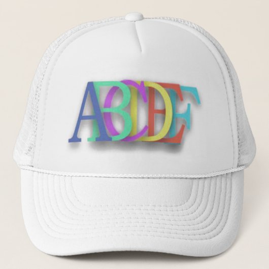 Alphabet Hat Truckerkappe (Vorderseite)
