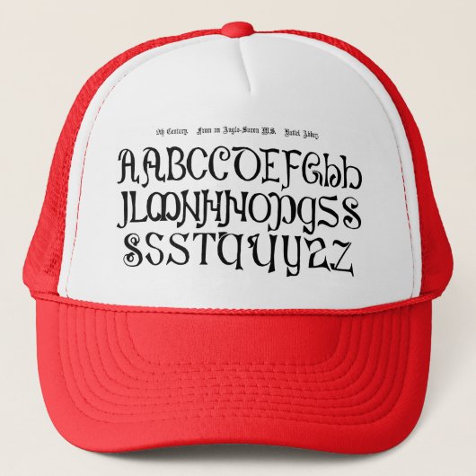 Alphabet Hat Truckerkappe (Vorderseite)