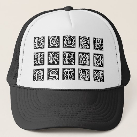 Alphabet Hat Truckerkappe (Vorderseite)