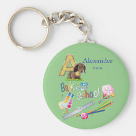 Alphabet-Hauptstädte zurück zur Schule Schlüsselanhänger