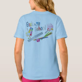 Alphabet-Hauptstädte zurück zur Schule T-Shirt (Rückseite)
