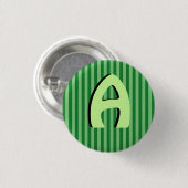 Alphabet-Hauptstadts-grüne Linien Knopf Button (Vorne & Hinten)