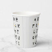 Alphabet Hi Back to School Einführung Pappbecher (Rechts)