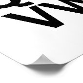 Alphabet HI Druck oder Poster in Schwarz und Rot (Ecke)