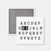 Alphabet Hi Magnet (Vorderseite/Rückseite)