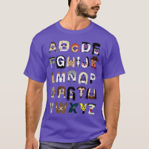 Alphabet Horror Icon Zeichen Halloween Feiertag F T-Shirt