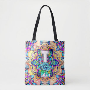 Alphabet I mandala Tasche