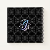 Alphabet I Monogram Handwriting Notizblock (Rückseite)