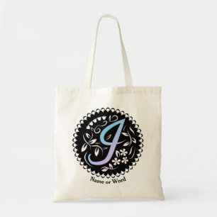 Alphabet I Monogram Handwriting Tragetasche