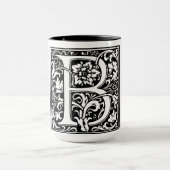 Alphabet im Renaissancestil Buchstabe B zur Tasse (Zentrum)