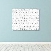 Alphabet in der amerikanischen Gebärdensprache Sch Leinwanddruck (Insitu (Holzboden))