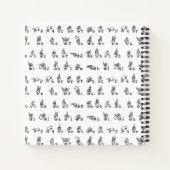 Alphabet in der amerikanischen Gebärdensprache Sch Notizbuch (Rückseite)