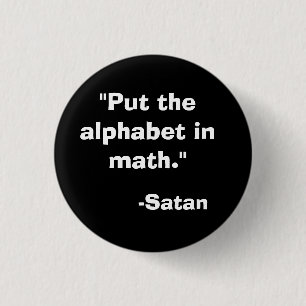 Alphabet in Mathe Satan Button