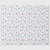 Alphabet in rot-weiß geschenkpapier (Flach)