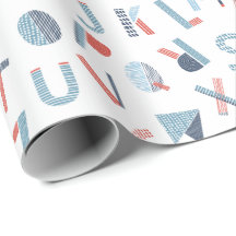 Alphabet in rot-weiß