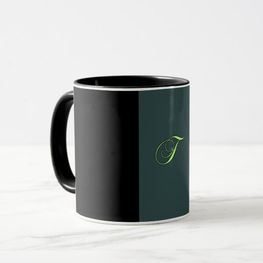 ALPHABET INITIAL F MONOGRAM TASSE (Vorderseite Links)