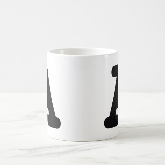 Alphabet Initial Letter A Monogram Magic Tasse (Mittel)