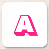 Alphabet-Initial-Monogramm anpassen, personalisier Getränkeuntersetzer (Vorderseite)