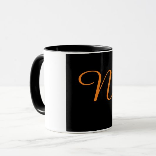ALPHABET INITIAL N MONOGRAM TASSE (Vorderseite Links)