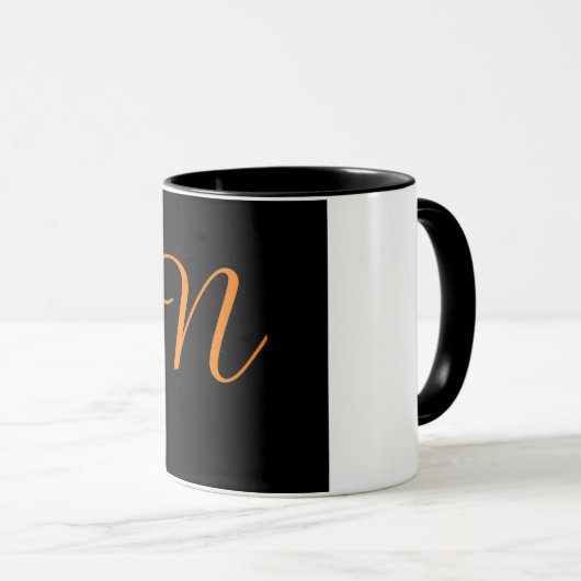 ALPHABET INITIAL N MONOGRAM TASSE (VorderseiteRechts)
